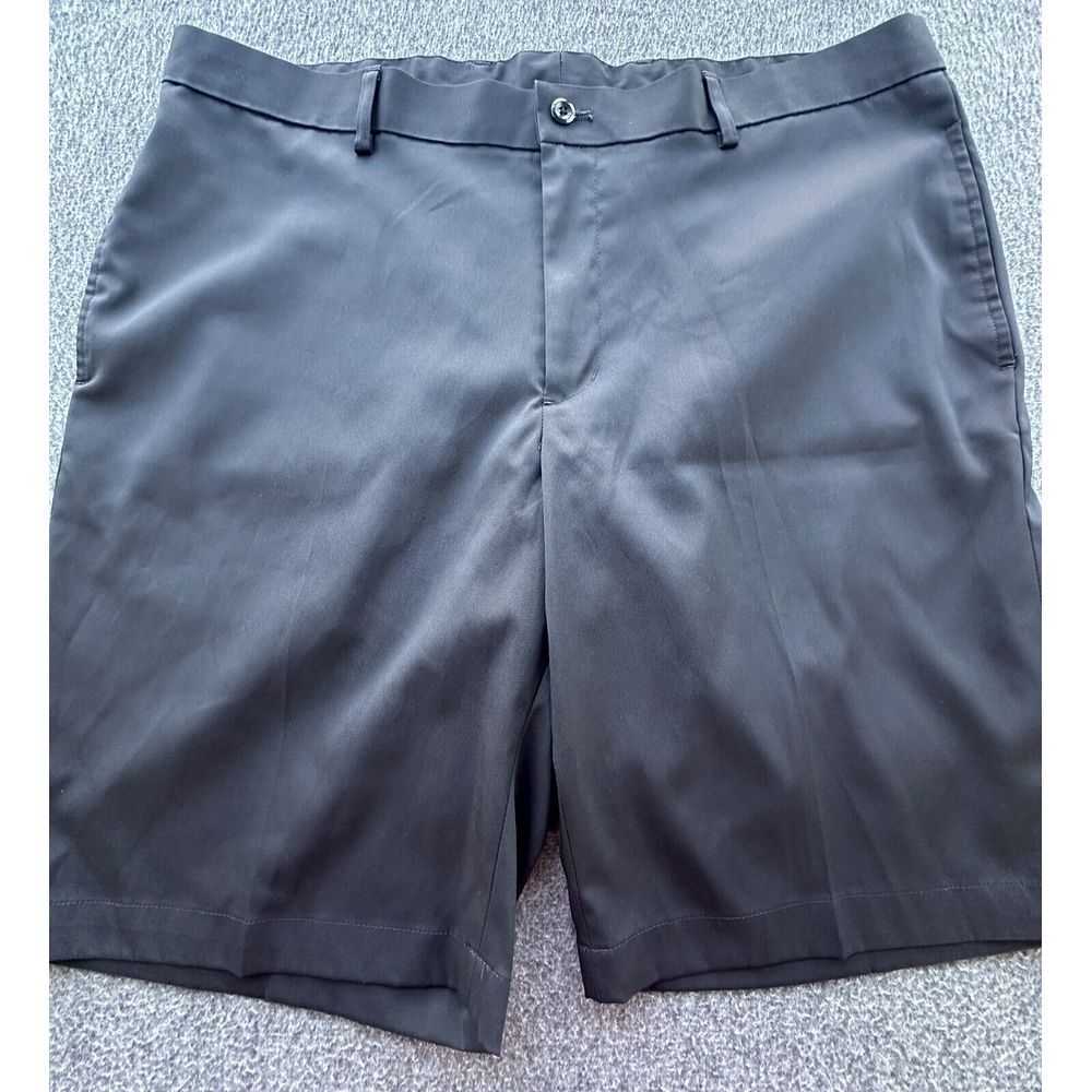 Slazenger Shorts Men's Size 38 Black‎ Golf Pockets Stretch Flat Front Chino